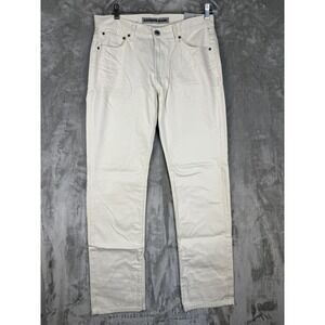 Express‎ Kingston Mens Classic Fit Straight Leg Jeans Cream Beige 32x34